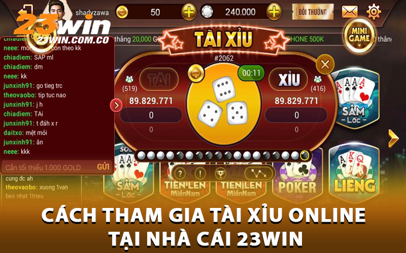 Cách tham gia tài xỉu online tại nhà cái 23Win